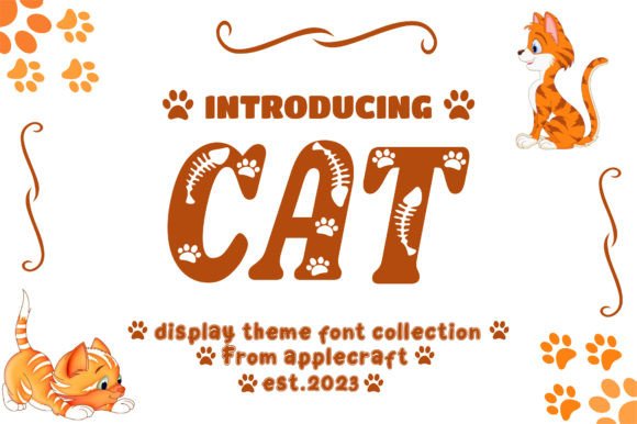 Cat Font: A Playful Display Typeface for Creative Designs