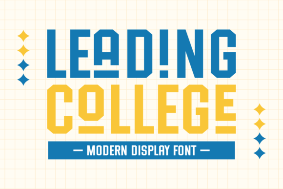 Leading College: A Modern Display Font for Fresh Designs