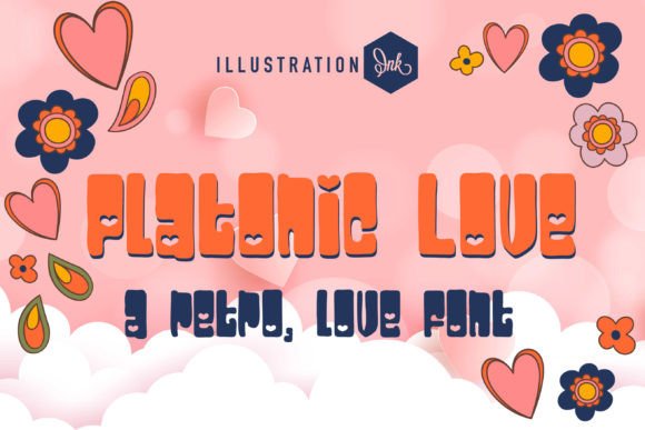 Platonic Love: A Retro Font with Heart