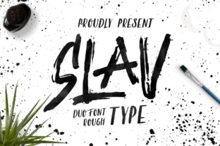 Slav: A Dynamic Brush Font Duo for Bold Design
