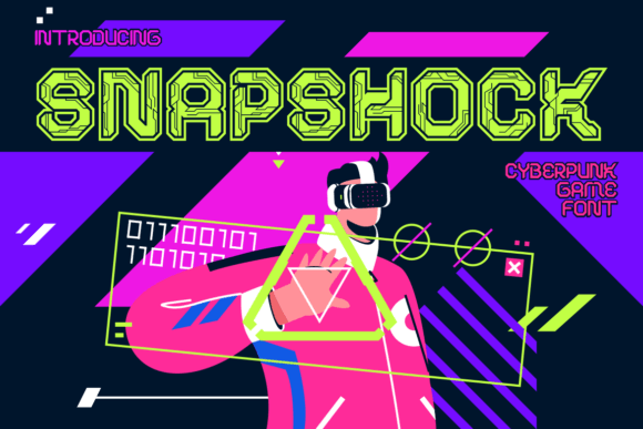 Snapshock: A Bold Cyberpunk Font for Futuristic Design