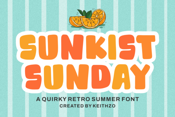 Sunkist Summer: A Vibrant Retro Font for Creative Projects